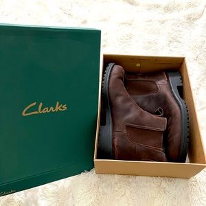 Men’s Clarks Agassi Brown Leather Boots  Size 10.5